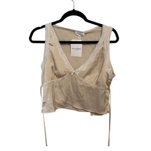 NWT one clothing Cream Lace Detail Tank